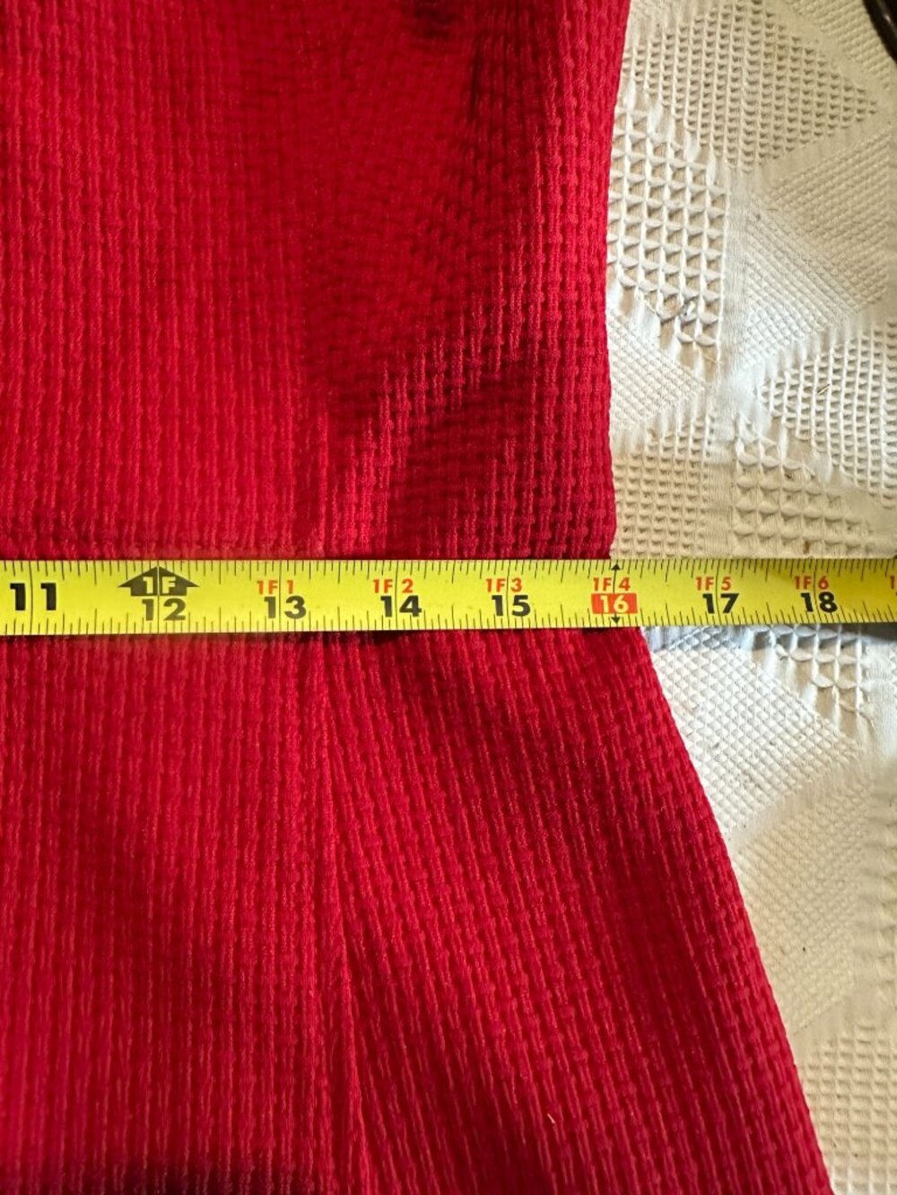 Lauren Ralph Lauren Womens Red Textured Long Sleeve A-Line Dress 8 Polyester - Picture 8 of 9